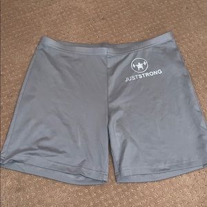 Grey workout shorts